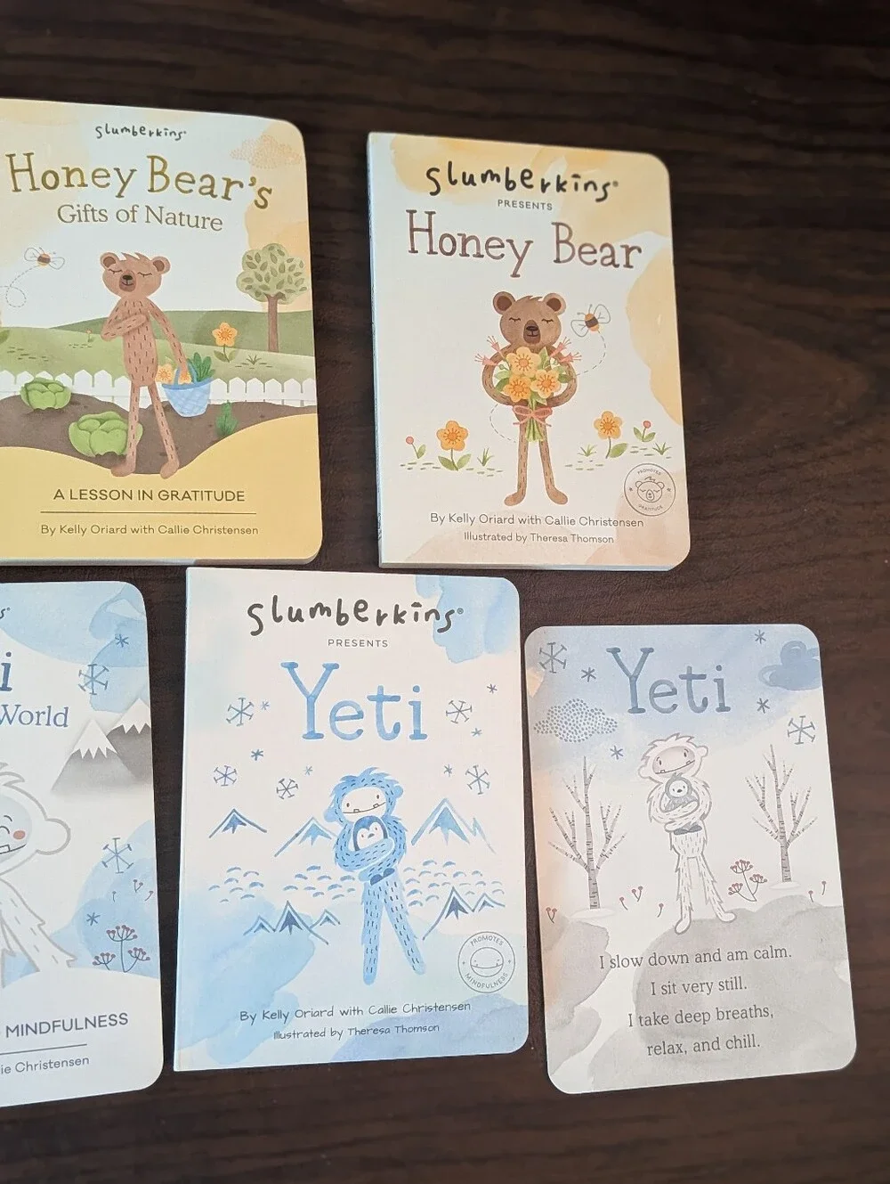 Slumberkins Gratitude Honey Bear Gifts of Nature Yeti Mindfulness Board Books